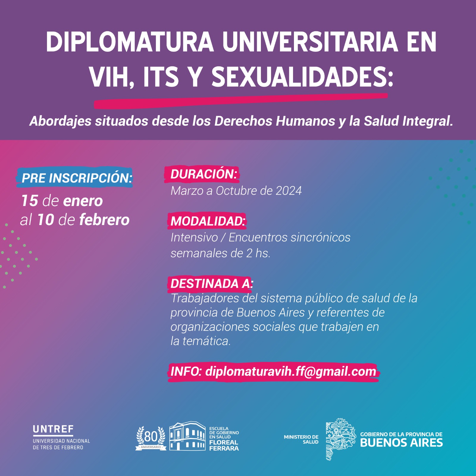 Diplomatura Universitaria En Vih Its Y Sexualidades Abordajes Situados Desde Los Derechos 6781