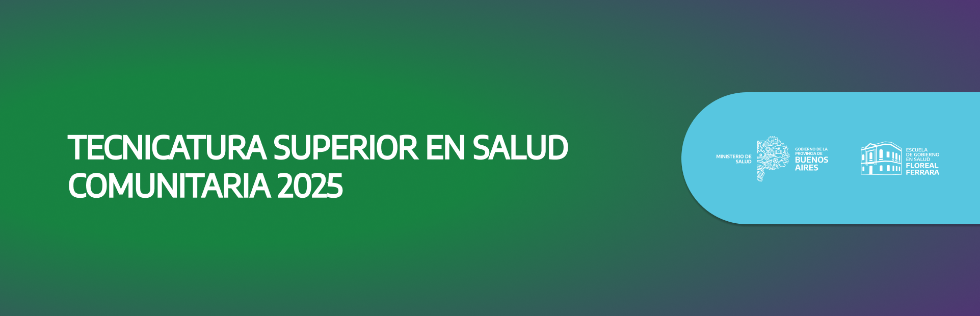 TECNICATURA SUPERIOR EN SALUD COMUNITARIA 2025